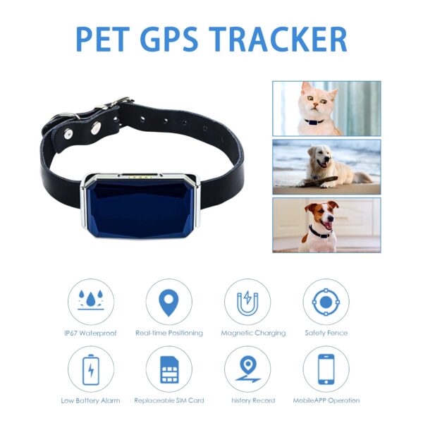 Waterproof 2G Intelligent Portable GPS Pet Collar with Free App - Anti-Lost Dog Tag Tracker