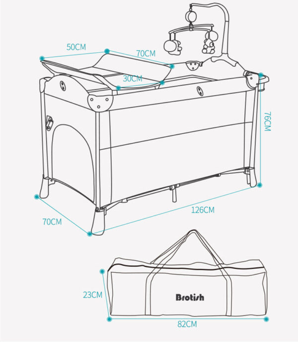 Multifunctional Baby Cot Splicing Large Bed Movable - Image 4